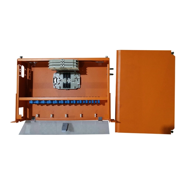 Fiber optic network cabinets in office buildings
